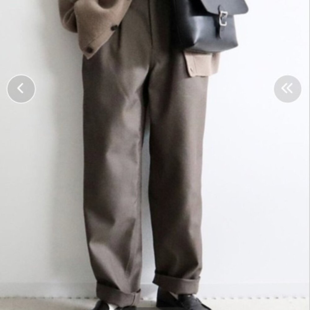 MHL wool pants in dark khaki